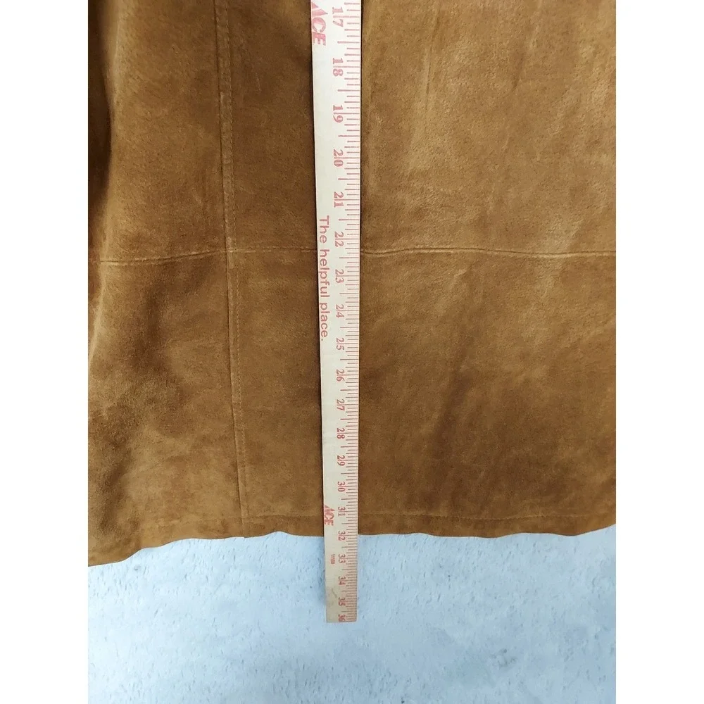 Boston Harbour Jacket Mens XXL 2XL Suede Leather Full Zip Outdoor Brown Lined